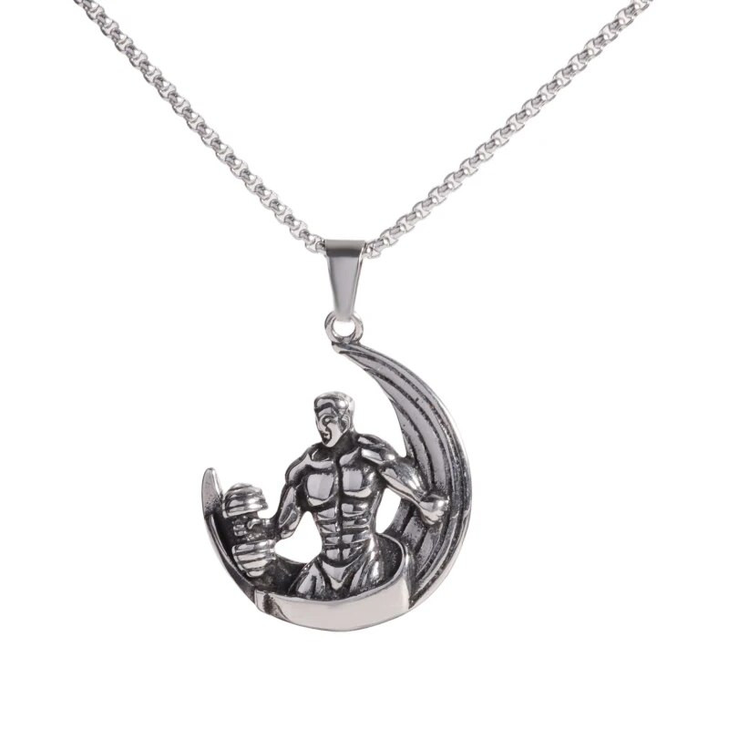 Hercules Hanteliai Muscle Man Fitness Pakabukas Nerūdijančio plieno Karoliai Vyrų Sporto Salė Sportas Charmer Papuošalai Kultūrizmo Dovana