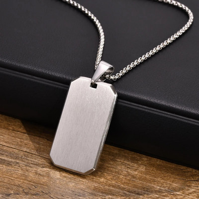 Nauji vyriški stilingi geometriniai karoliai su CZ akmeniu, roko punk nerūdijančio plieno šunų pakabukas, nemokama dėžutė 50/55/60/70 cm