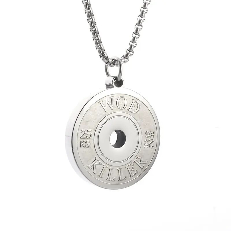 Aukštos kokybės nerūdijančio plieno 10–25–50 kg pakabukas su štangos lėkštėmis, fitneso įranga