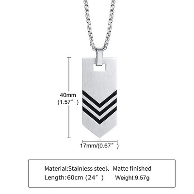 Nauja 2023 m. Madingi nerūdijančio plieno kaklaraiščiai, pakabinami karoliai vyrams, vyriški, suasmeninti geometriniai tendencijų papuošalų priedai
