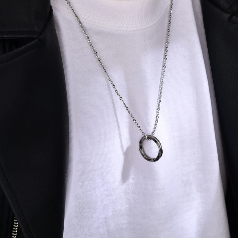 Κολιέ Vnox Viking Rune Mobius για άνδρες Γυναικεία, Vintage μενταγιόν Nordic Almut από ανοξείδωτο ατσάλι, κοσμήματα Unisex Casual Collar