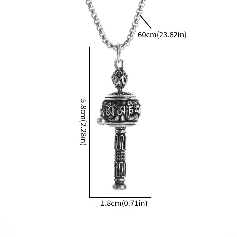 Pööratavad kuue tähemärgiga mantra ülekandehelmed palveratta kaelakee ripats sobib meestele ja naistele Religioossed õnnelikud ehted