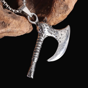 Vintage Viking κολιέ Norse Mythology Axe μενταγιόν για άνδρες Δώρο από ανοξείδωτο ατσάλι Norse φυλαχτό