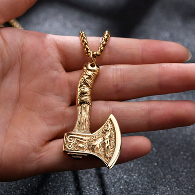 Κολιέ Viking Mjolnir, κρεμαστό κόσμημα Thor`s Hammer, Κολιέ Βίκινγκ από ανοξείδωτο ατσάλι, Κοσμήματα Viking, Φυλαχτό δύναμης, Σκανδιναβική μυθολογία