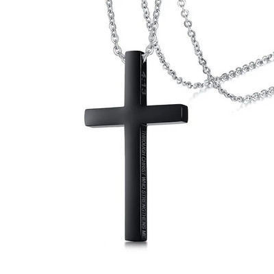 Vnoxi lihtne roostevabast terasest ripats kaelakee meestele naistele musta kullavärvi kraega ehted