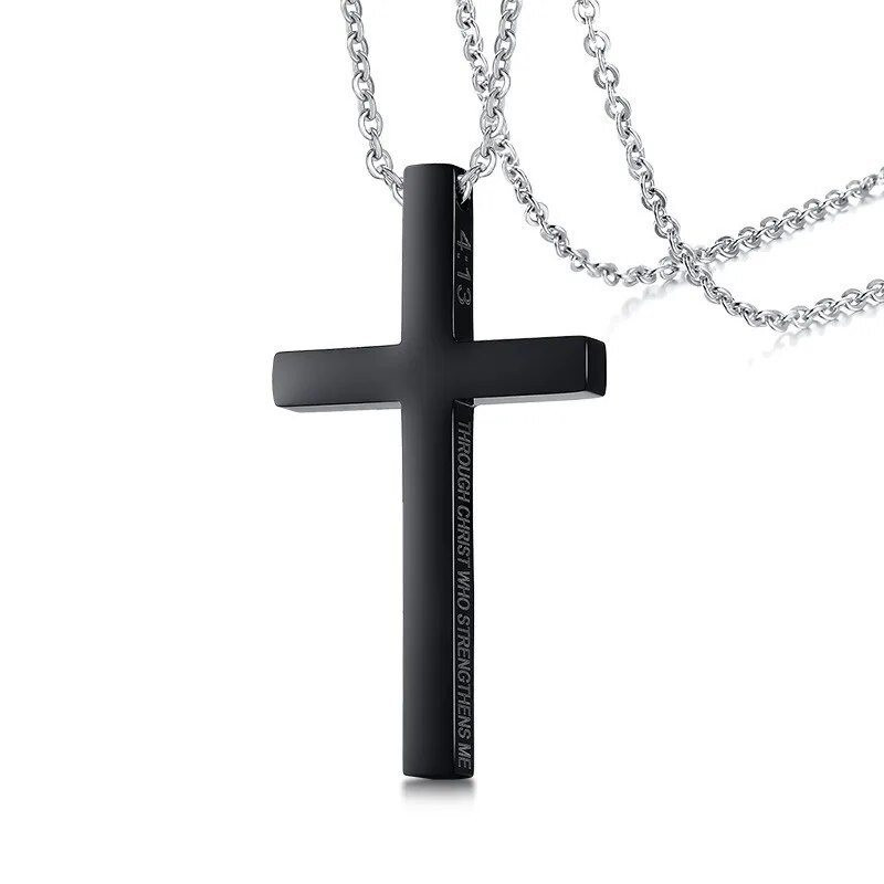 Vnoxi lihtne roostevabast terasest ripats kaelakee meestele naistele musta kullavärvi kraega ehted