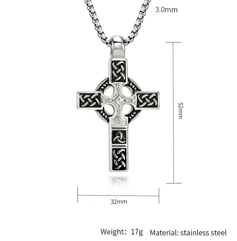 Moodne meeste keldi sõlme ripatsiga kaelakee roostevabast terasest Uus 2023. aastal trendi kaelaketi kaelakee meeste ehete tarvikute jaoks