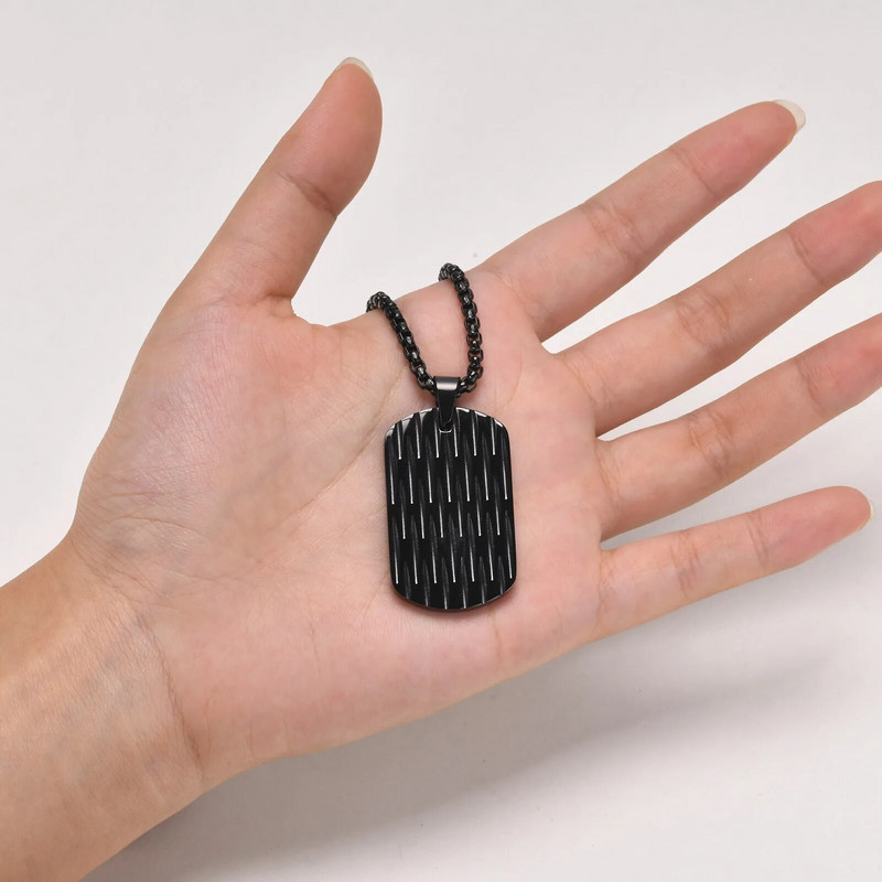 Mprainbow Mens Dog Tag kaelakeed, veekindel roostevabast terasest geomeetriline ripatskrae Sünnipäevakingitused isale isale abikaasale pojale