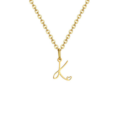 Vnox Initial κολιέ για γυναίκες κορίτσια, μενταγιόν 26 γραμμάτων AZ, κολιέ με αλυσίδα Alphabet Charm, Κομψό Κολάρο Boho