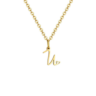 Vnox Initial κολιέ για γυναίκες κορίτσια, μενταγιόν 26 γραμμάτων AZ, κολιέ με αλυσίδα Alphabet Charm, Κομψό Κολάρο Boho