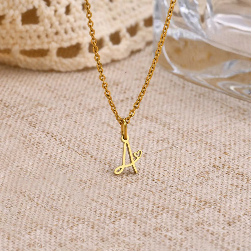 Vnox Initial κολιέ για γυναίκες κορίτσια, μενταγιόν 26 γραμμάτων AZ, κολιέ με αλυσίδα Alphabet Charm, Κομψό Κολάρο Boho