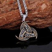 Šiaurės šalių vyrų vikingų keltų mazgų karoliai nerūdijančio plieno mados slavų trejybės pakabukas karoliai aukštos kokybės žavūs papuošalai