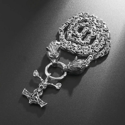 Vintage Viking Warrior Shield Ax pakabukas karoliai vyrams slavų kompaso pakabukas karoliai pankroko vakarėlio papuošalai