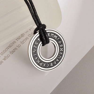 Vintage Viking Warrior Shield Ax pakabukas karoliai vyrams slavų kompaso pakabukas karoliai pankroko vakarėlio papuošalai