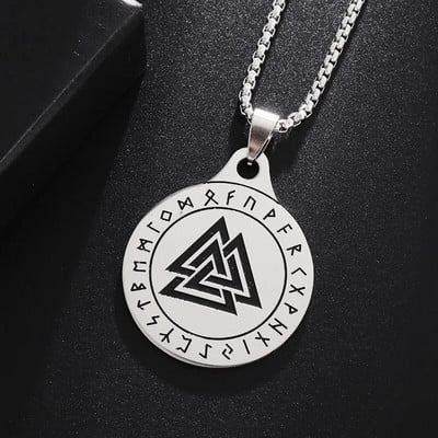 Vintage Viking Warrior Shield Ax pakabukas karoliai vyrams slavų kompaso pakabukas karoliai pankroko vakarėlio papuošalai