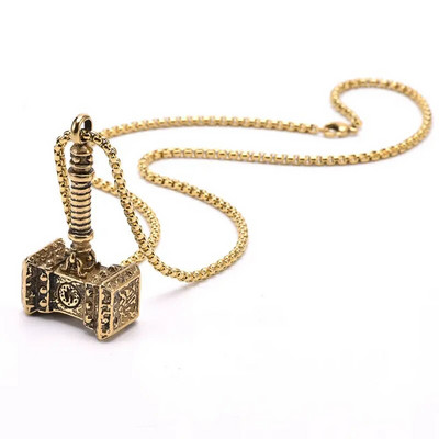 Vintage Viking Warrior Shield Ax pakabukas karoliai vyrams slavų kompaso pakabukas karoliai pankroko vakarėlio papuošalai