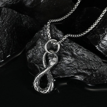 Ευρωπαικό και αμερικανικό κολιέ άπειρο φίδι για άντρες γούρι προσωπικότητας 8 σε σχήμα φίδι κοσμήματα ζωικά κοσμήματα