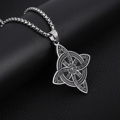 Colier cu pandantiv cu nod Odin Celtics de modă de epocă Bărbați Punk zilnic Bijuterii viking clasice Odin Trinity Colier de petrecere cadou