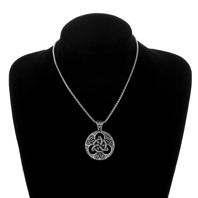 Vintažinės mados Odin Celtics mazgo pakabukų karoliai vyrams kasdieniai punk klasikiniai vikingų papuošalai Odin Trejybės vakarėlio karoliai Dovana