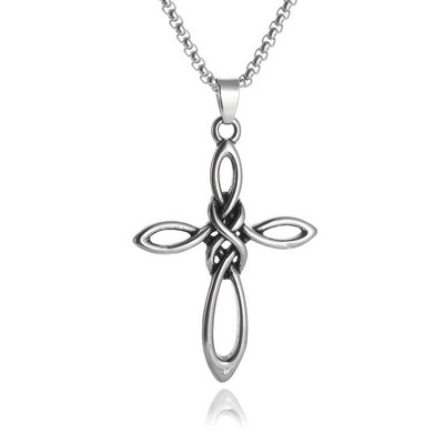 Colier Wiccan Pandantiv păgân pentru bărbați și femei Oțel inoxidabil placat cu argint Pentagramă Nordic Viking Raven Colier mistic