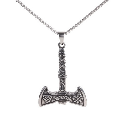 Vintage Viking Tomahawk karoliai šiaurietiški Aegishjalmur Valknut amuleto pakabukas vikingams vyrams žavūs papuošalai Dovana