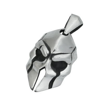 Vintage Spartan Soldier κολιέ για άντρες Punk από ανοξείδωτο ατσάλι κρανίο μενταγιόν ποδηλάτη Μοναδικό κοσμήματα φυλαχτό Δώρα Dropshipping