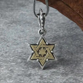 Fashion Geometric Hexagram Star of David Κολιέ Shield of David Pendant Εβραϊκά Ανδρικά και Γυναικεία Κοσμήματα μόδας