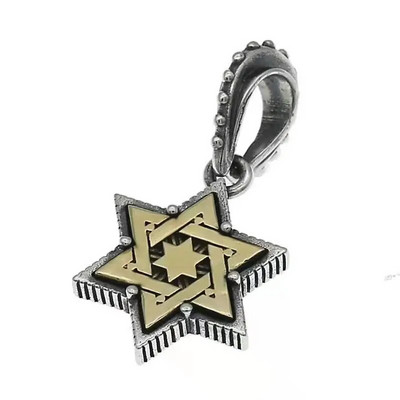 Fashion Geometric Hexagram Star of David Κολιέ Shield of David Pendant Εβραϊκά Ανδρικά και Γυναικεία Κοσμήματα μόδας
