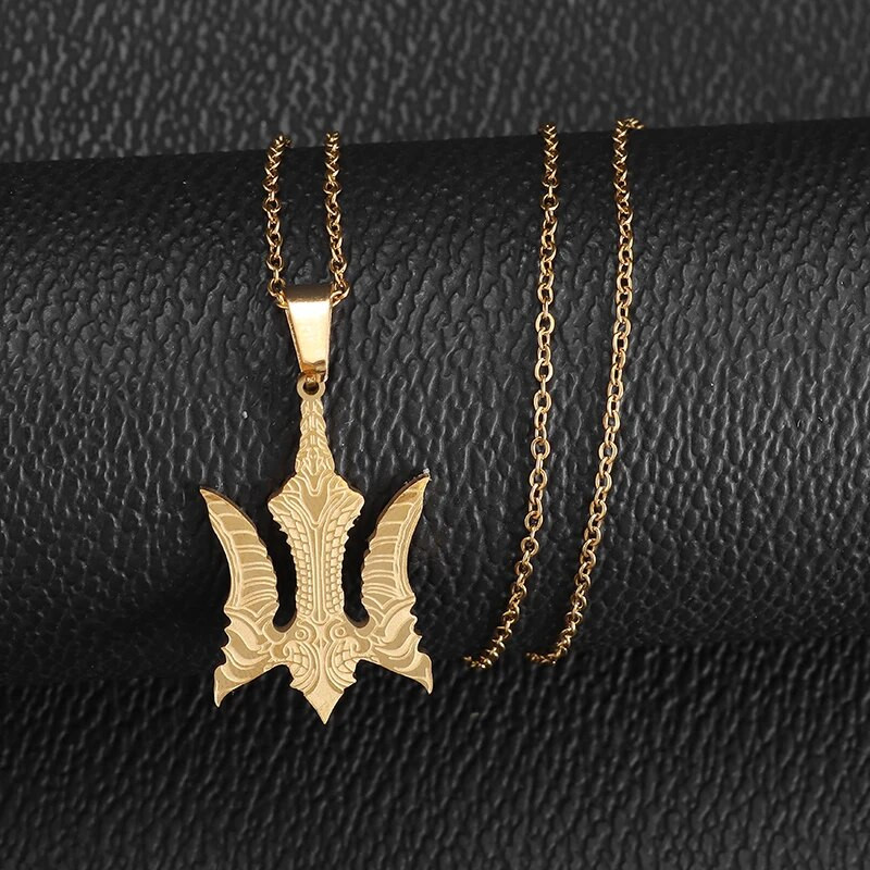 Vyriški pankiški Neptūno trišakiai Giger Falcon Inkariniai karoliai Viking Warrior pakabukas nerūdijančio plieno ženklelio papuošalai