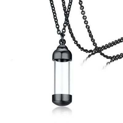 Vnox võib avada õõnestoru kaelakeed naistele meestele urn tuhk tuhastamise mälestusripatsid roostevabast terasest unisex kingitused ehted