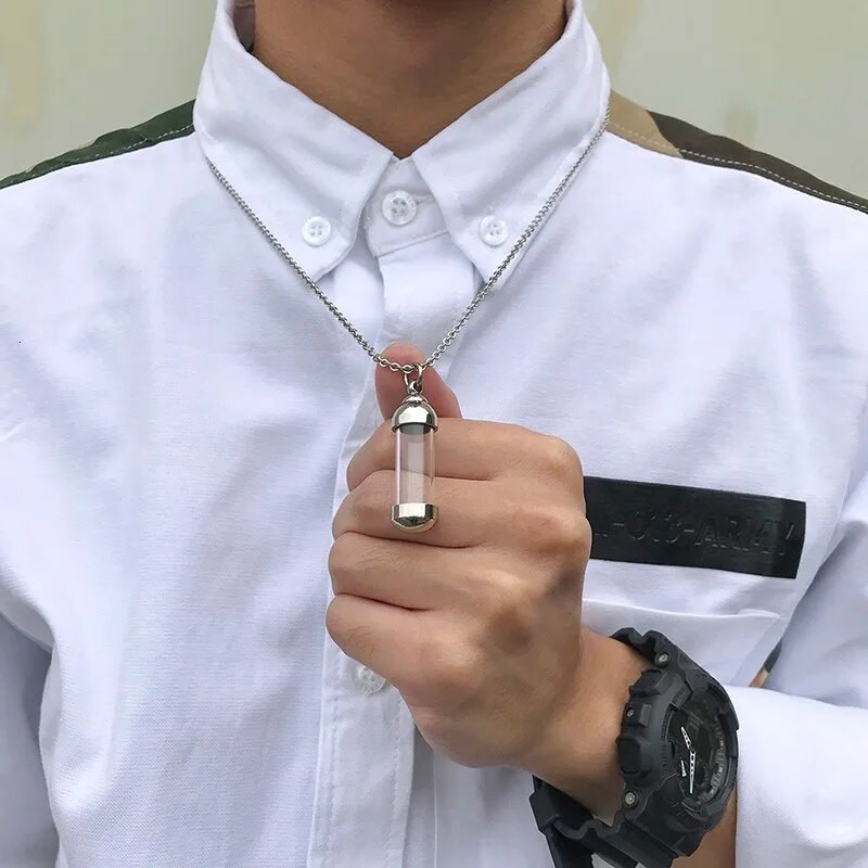 Vnox võib avada õõnestoru kaelakeed naistele meestele urn tuhk tuhastamise mälestusripatsid roostevabast terasest unisex kingitused ehted