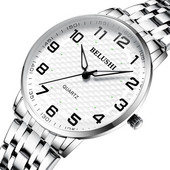 UTHAI H10 eakate käekellad veekindlad, suur number, 41 mm sihverplaat, kerge luksuslik kullast terasest käekell meeste moodne kvarts käekell.