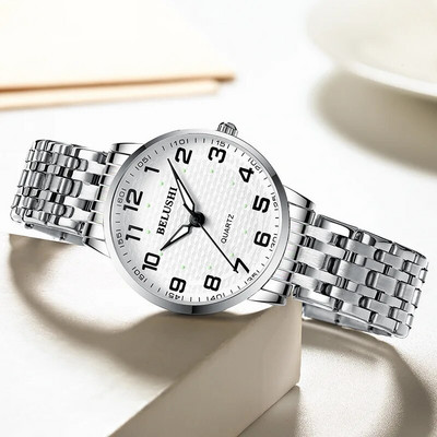 UTHAI H10 eakate käekellad veekindlad, suur number, 41 mm sihverplaat, kerge luksuslik kullast terasest käekell meeste moodne kvarts käekell.