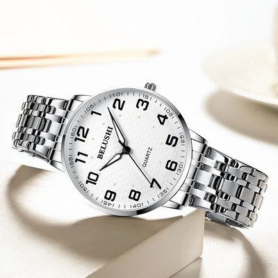 UTHAI H10 eakate käekellad veekindlad, suur number, 41 mm sihverplaat, kerge luksuslik kullast terasest käekell meeste moodne kvarts käekell.