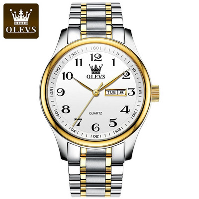 Šveitsi luksusbränd OLEVS meeste kvartskell araabia numbritega roostevabast terasest veekindel kalender Käekell Meestele Kingitused isale