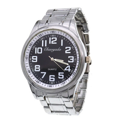 Πολυτελές ρολόι Επαγγελματικά ρολόγια Ανδρικό ρολόι από ανοξείδωτο ατσάλι Quartz ανδρικό ρολόι με ρολόι για δώρα μπαμπά Ρολόι χειρός μεγάλου αριθμού