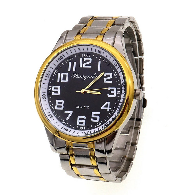 Πολυτελές ρολόι Επαγγελματικά ρολόγια Ανδρικό ρολόι από ανοξείδωτο ατσάλι Quartz ανδρικό ρολόι με ρολόι για δώρα μπαμπά Ρολόι χειρός μεγάλου αριθμού