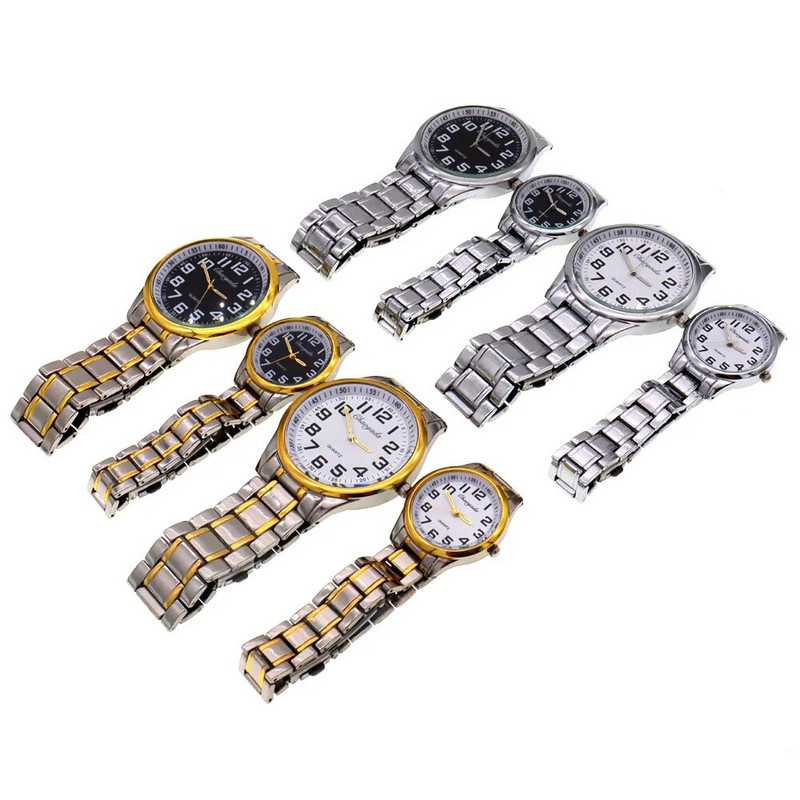 Πολυτελές ρολόι Επαγγελματικά ρολόγια Ανδρικό ρολόι από ανοξείδωτο ατσάλι Quartz ανδρικό ρολόι με ρολόι για δώρα μπαμπά Ρολόι χειρός μεγάλου αριθμού