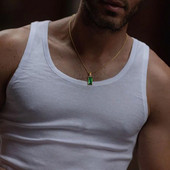 Baguette CZ ripatsiga kaelakee meestele, naistele, kristallist ristkülikukujuline ripats, kuubiktsirkoonist kaunid kullatud kaelakeed