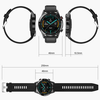 Αθλητικό Έξυπνο Ρολόι Πλήρης Στρογγυλή Οθόνη HD 22mm Γυναικεία BT Call Fitness Monitor Ανδρικά IP68 Αδιάβροχο Fashion Smartwatch για IOS Android