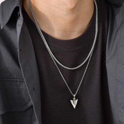 Meeste kaljunoolepea ripats Virnastusnöör Kuuba nisust Figaro kettkaelakeed, roostevabast terasest kahekihilised linkkrae kingitused