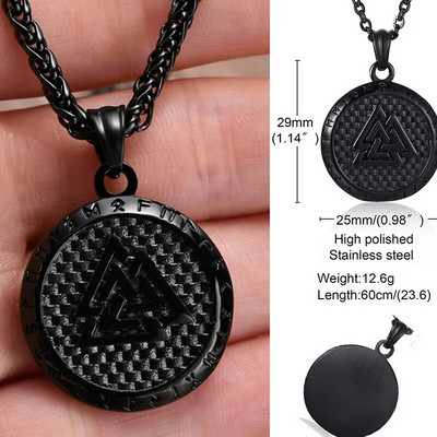 Mjolnir The Hammer of Thor Norse Pagan Symbol κρεμαστό κολιέ από ανοξείδωτο ατσάλι διπλής όψης σχέδιο Dragon Κοσμήματα Viking