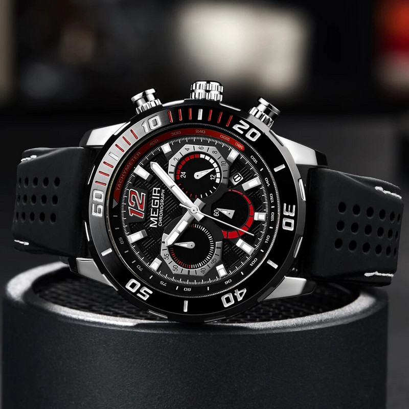 MEGIR Novi modni muški satovi Vrhunska marka Luksuzni kvarcni sat Muški sportski kronograf Vodootporni ručni sat Relogio Masculino