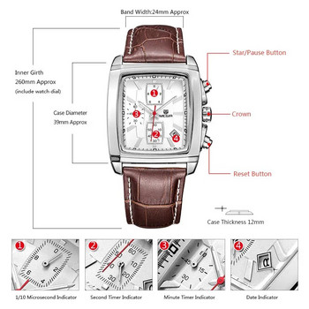 megir моден ежедневен военен хронограф кварцов часовник мъжки луксозен водоустойчив аналогов кожен ръчен часовник мъж безплатна доставка 2028