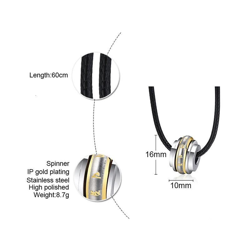 MANTRA LUCKY BEADS OGRLICA S PRIVJESKOM OD NEHRĐAJUĆEG ČELIKA ZA MUŠKARCE NAKIT