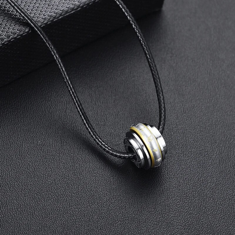 MANTRA LUCKY BEADS OGRLICA S PRIVJESKOM OD NEHRĐAJUĆEG ČELIKA ZA MUŠKARCE NAKIT