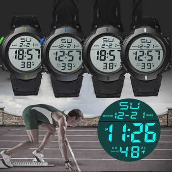 Мъжки спортни LED часовници Топ марка мъжки дигитален часовник Мултифункционален гумен мъж Fitnes Спортист Електронен часовник Reloj
