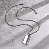 Μοντέρνο ανδρικό κρεμαστό κολιέ από ανοξείδωτο ατσάλι με ετικέτα σκύλου Δώρο για αυτόν Μόδα μόδα κοσμήματα Δωρεάν αποστολή