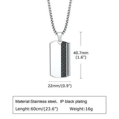 Μοντέρνο ανδρικό κρεμαστό κολιέ από ανοξείδωτο ατσάλι με ετικέτα σκύλου Δώρο για αυτόν Μόδα μόδα κοσμήματα Δωρεάν αποστολή
