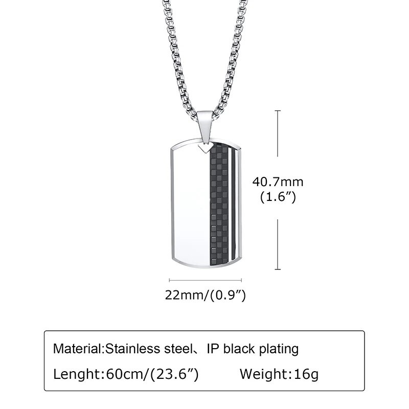 Μοντέρνο ανδρικό κρεμαστό κολιέ από ανοξείδωτο ατσάλι με ετικέτα σκύλου Δώρο για αυτόν Μόδα μόδα κοσμήματα Δωρεάν αποστολή